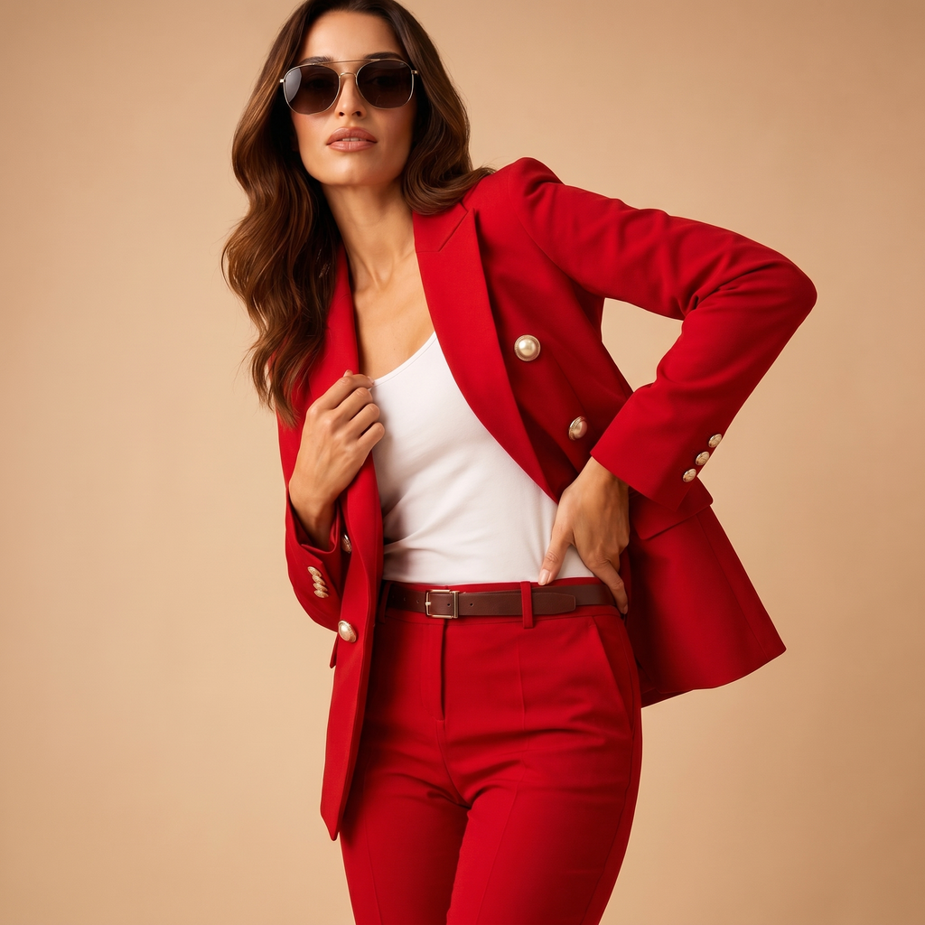 Women's Blazer and Trousers Suit Set | Tailored Fit | Professional Attire for Office or Events