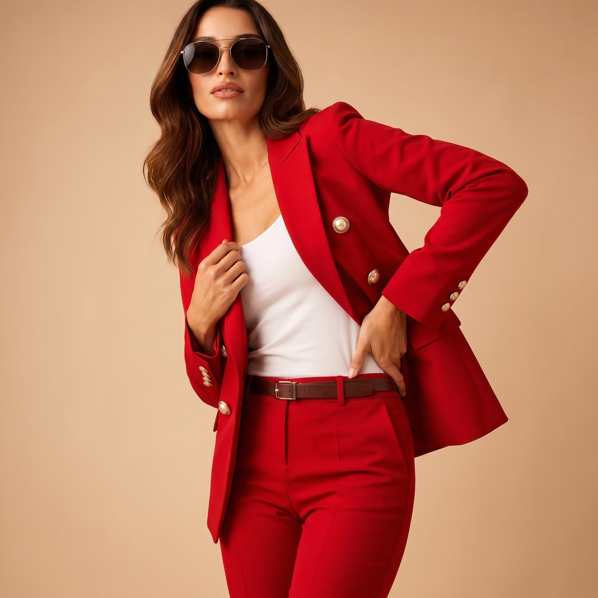 Women's Blazer and Trousers Suit Set | Tailored Fit | Professional Attire for Office or Events