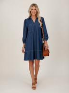 Women's Denim Midi Skirt - Classic Fit, Casual Style for Everyday Wear