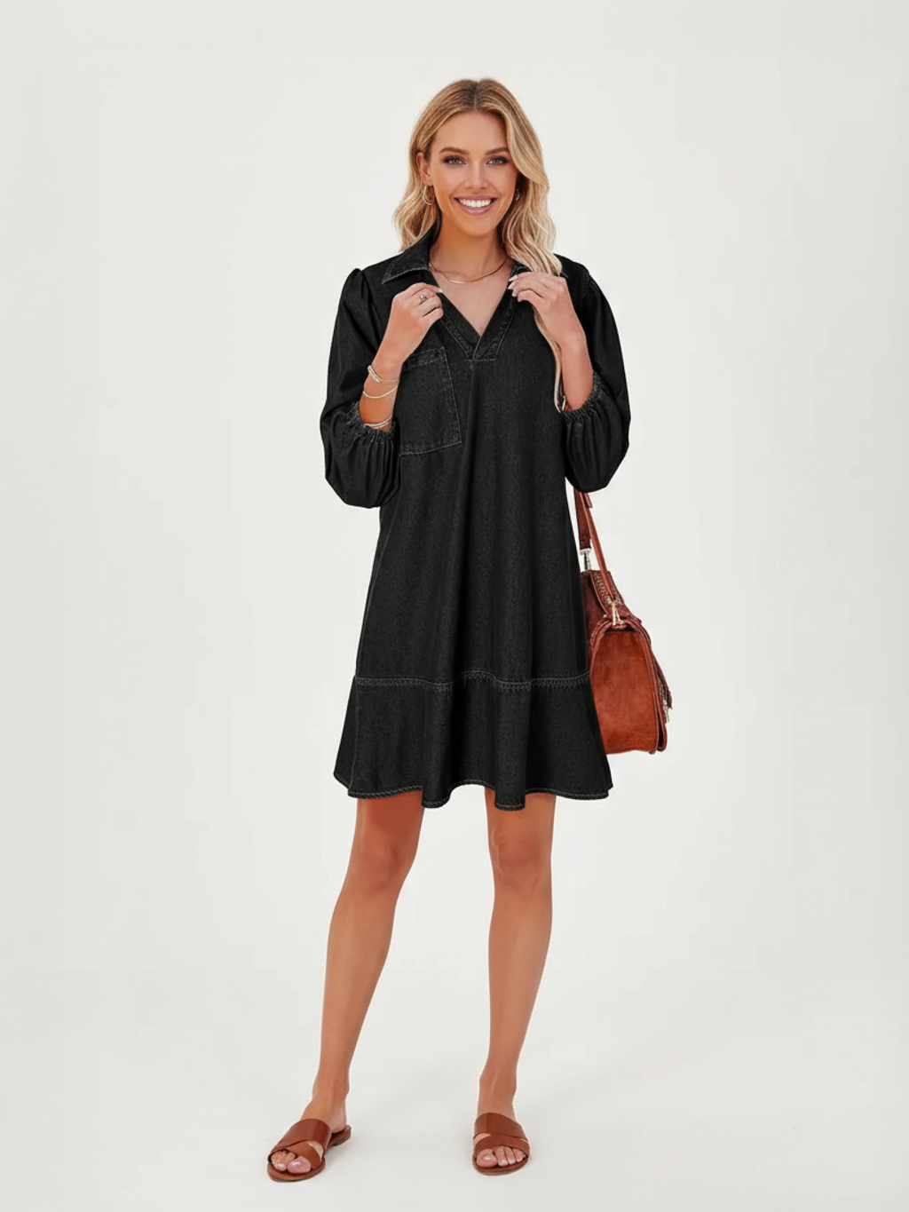 Women's Denim Midi Skirt - Classic Fit, Casual Style for Everyday Wear