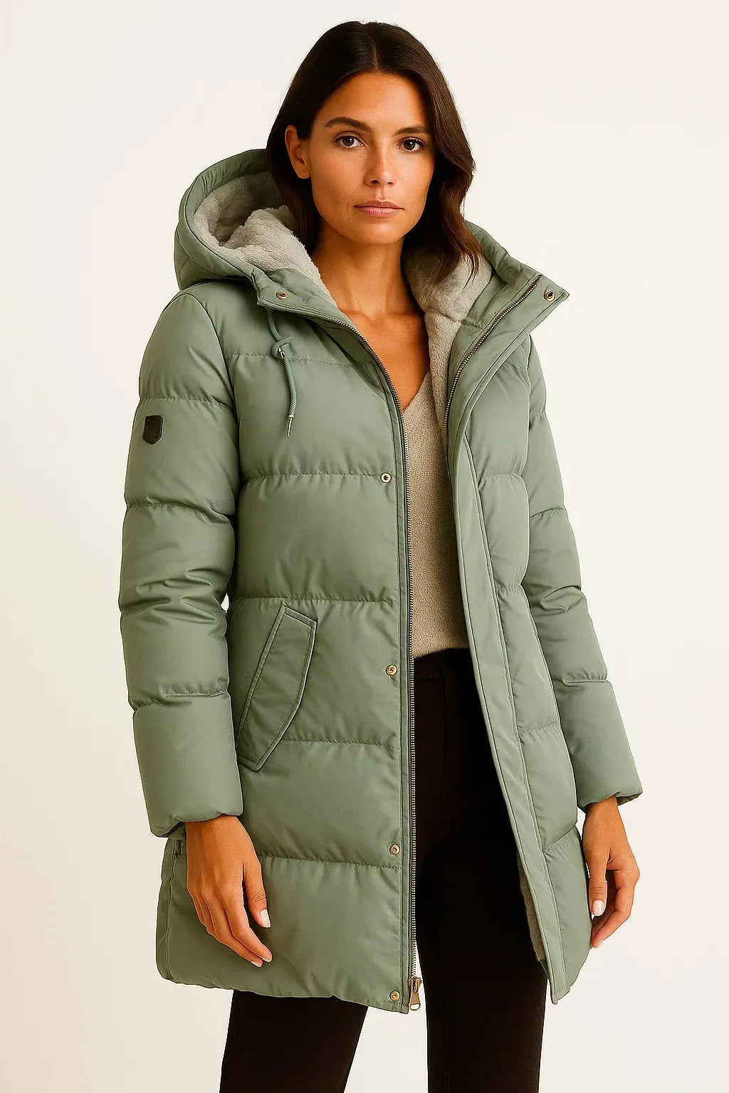Women's Insulated Puffer Jacket - Warm Winter Coat for Autumn and Winter Weather