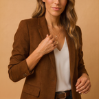 Women's Tailored Fitted Blazer | Long Sleeve Jacket for Professional and Casual Wear in Classic Design