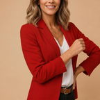 Women's Tailored Fitted Blazer | Long Sleeve Jacket for Professional and Casual Wear in Classic Design