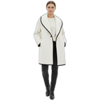Wool Coat for Women - Classic Design - Warm Outerwear for Fall and Winter