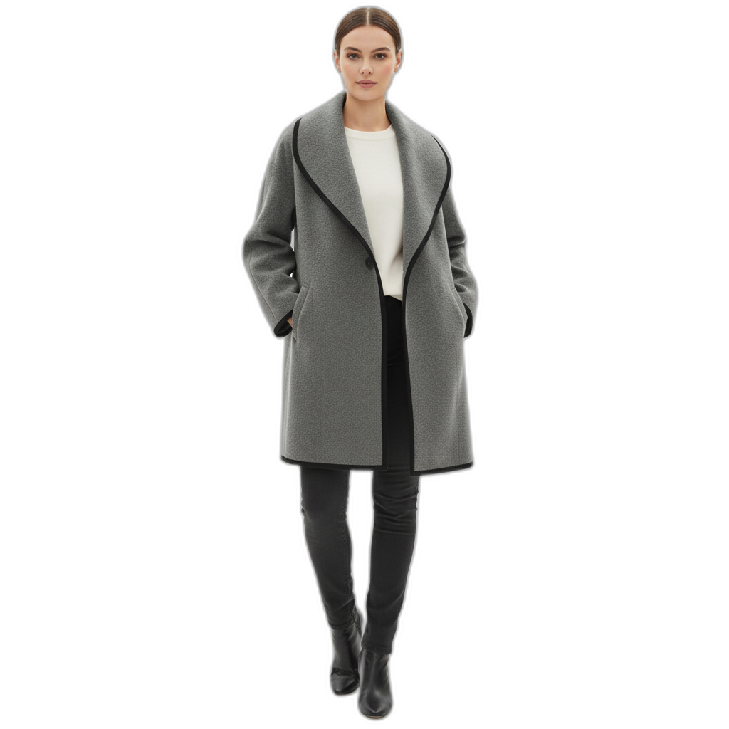 Wool Coat for Women - Classic Design - Warm Outerwear for Fall and Winter