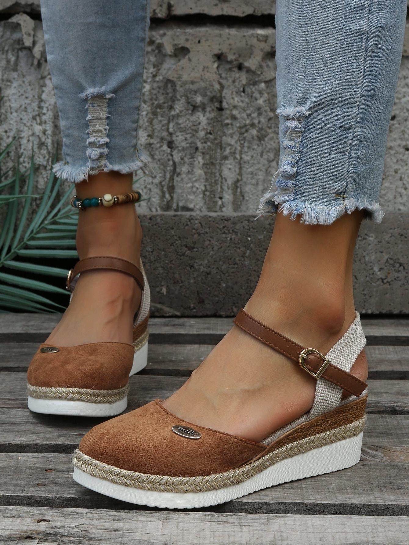 Woven Orthopedic Cushioned Sandals for Women UK – Smart Casual Holiday Wear Evening Footwear