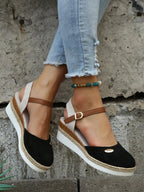 Woven Orthopedic Cushioned Sandals for Women UK – Smart Casual Holiday Wear Evening Footwear