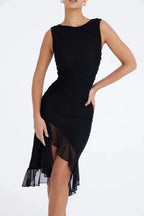 Sleeveless Ruched Midi Dress for Women UK – Wedding Guest & Mother of the Bride