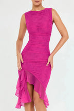Sleeveless Ruched Midi Dress for Women UK – Wedding Guest & Mother of the Bride