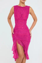 Sleeveless Ruched Midi Dress for Women UK – Wedding Guest & Mother of the Bride