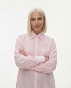 Linen Oversized Blouse for Women - Casual Chic Top for Everyday Wear