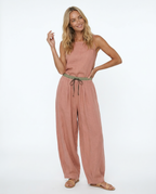 Linen Trousers for Women - Lightweight, Casual Fit - Perfect for Summer Wear