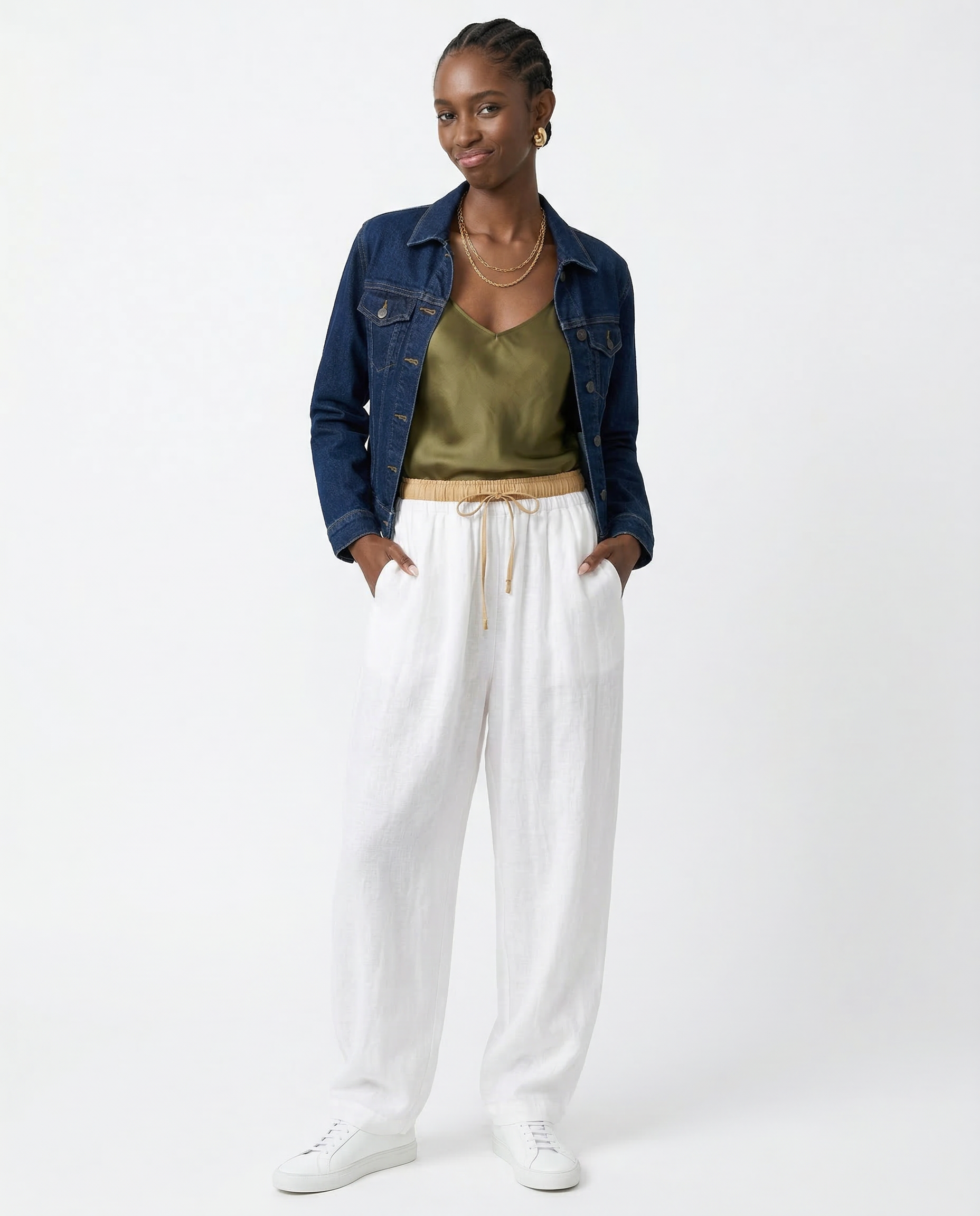Linen Trousers for Women - Lightweight, Casual Fit - Perfect for Summer Wear