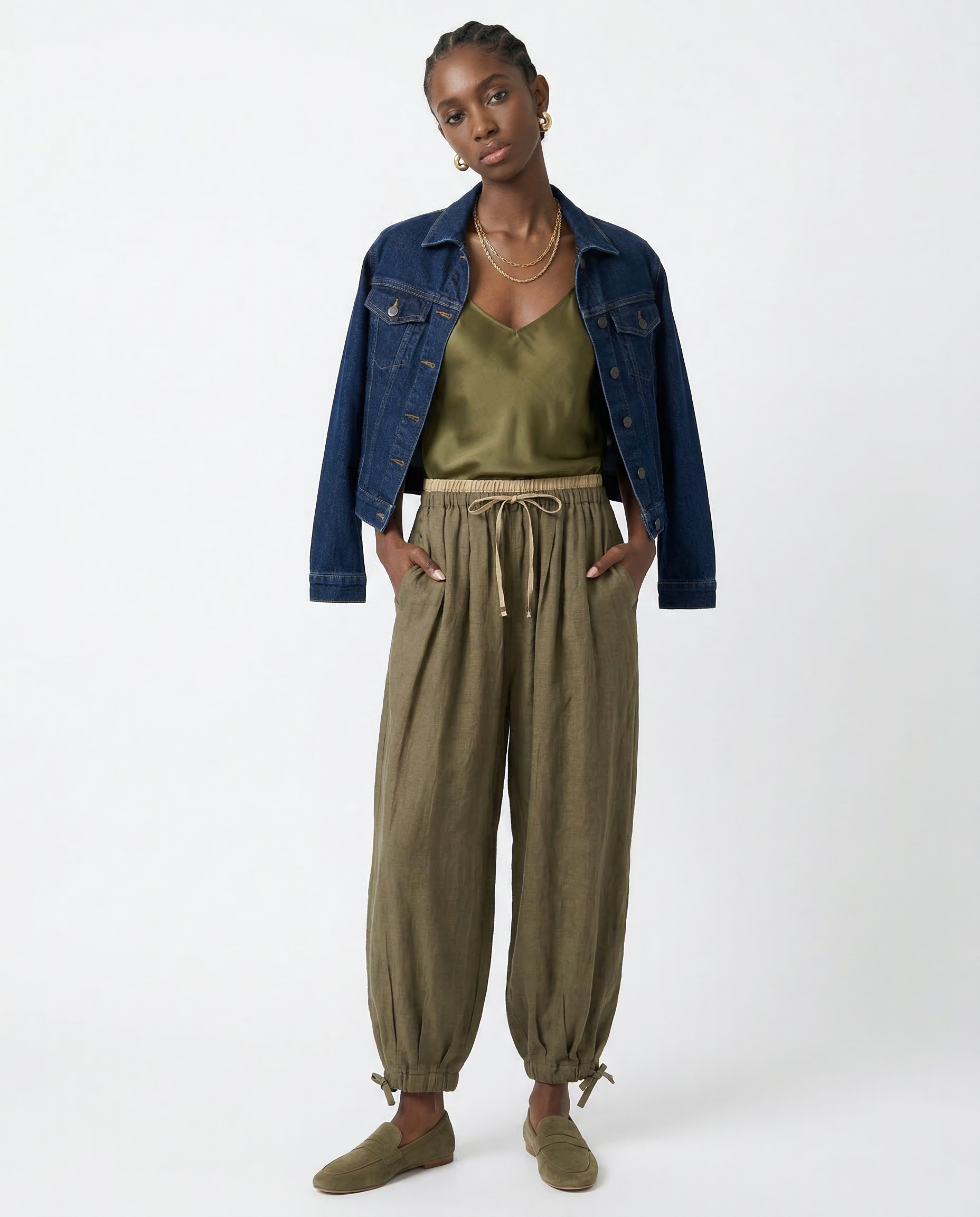 Linen Trousers for Women - Lightweight, Casual Fit - Perfect for Summer Wear