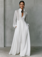 Cotton Linen Collared Maxi Dress for Women UK – Wedding Guest Summer Occasion Wear & Cocktail Attire