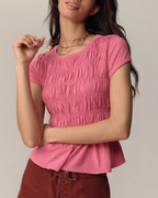 Ruffle Sleeve Top in Lightweight Fabric for Casual Wear
